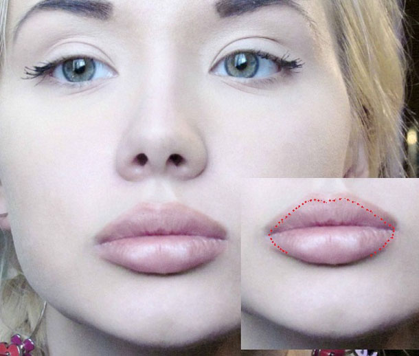 Отредактировать губы на фото онлайн